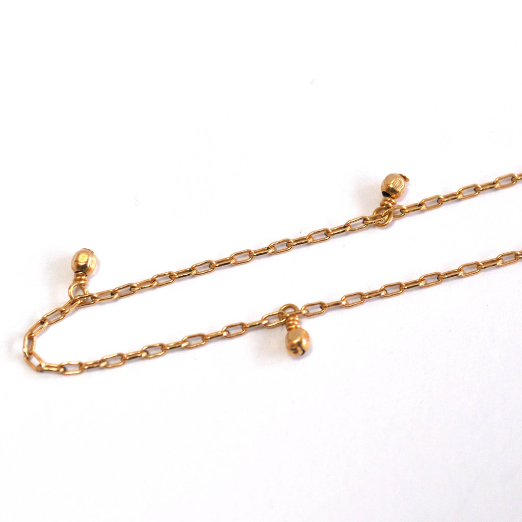 Delicate Bead Choker - Gold Fill/ pyrite (center of 3 pictured)
