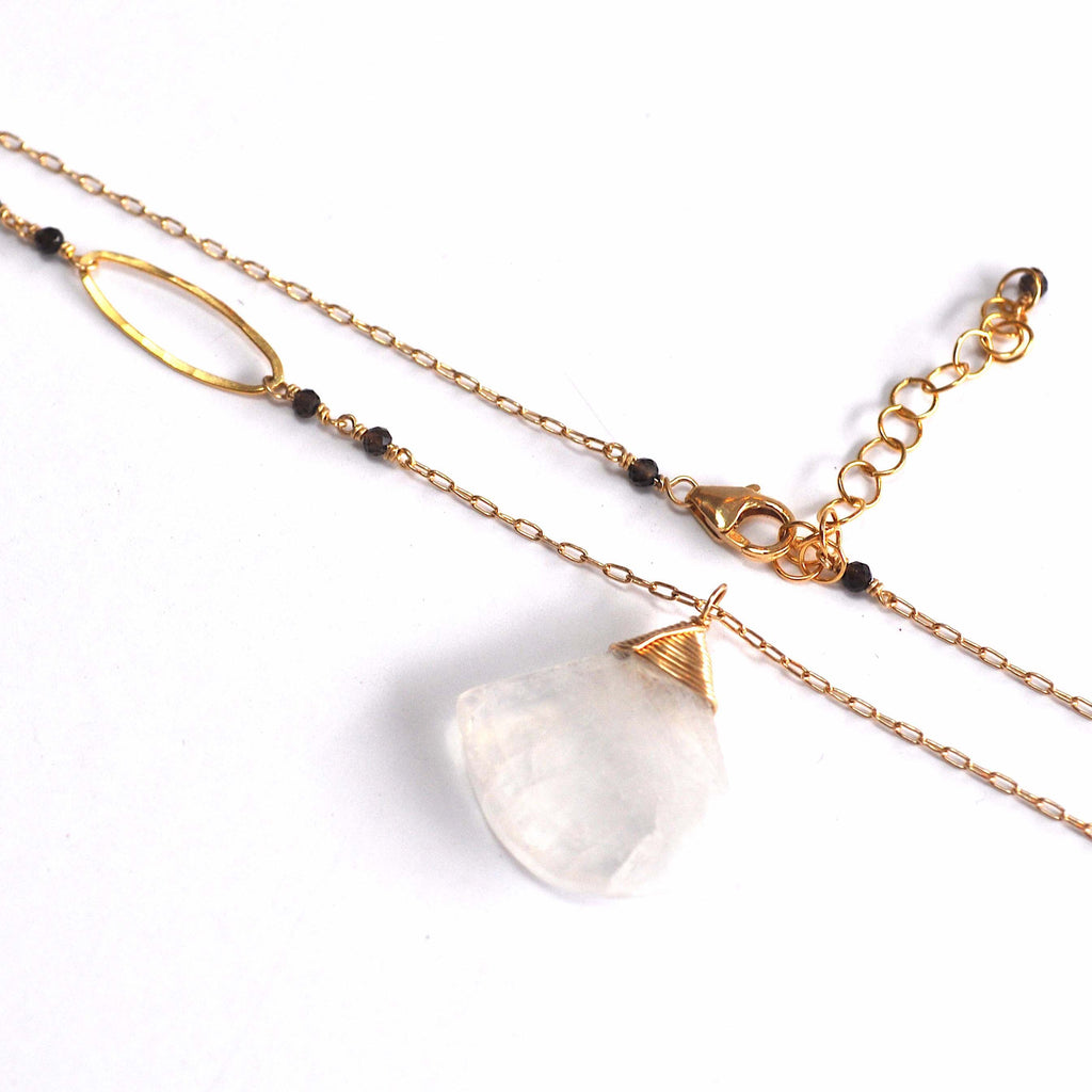 Moonstone Gold Fill Pendant Necklace